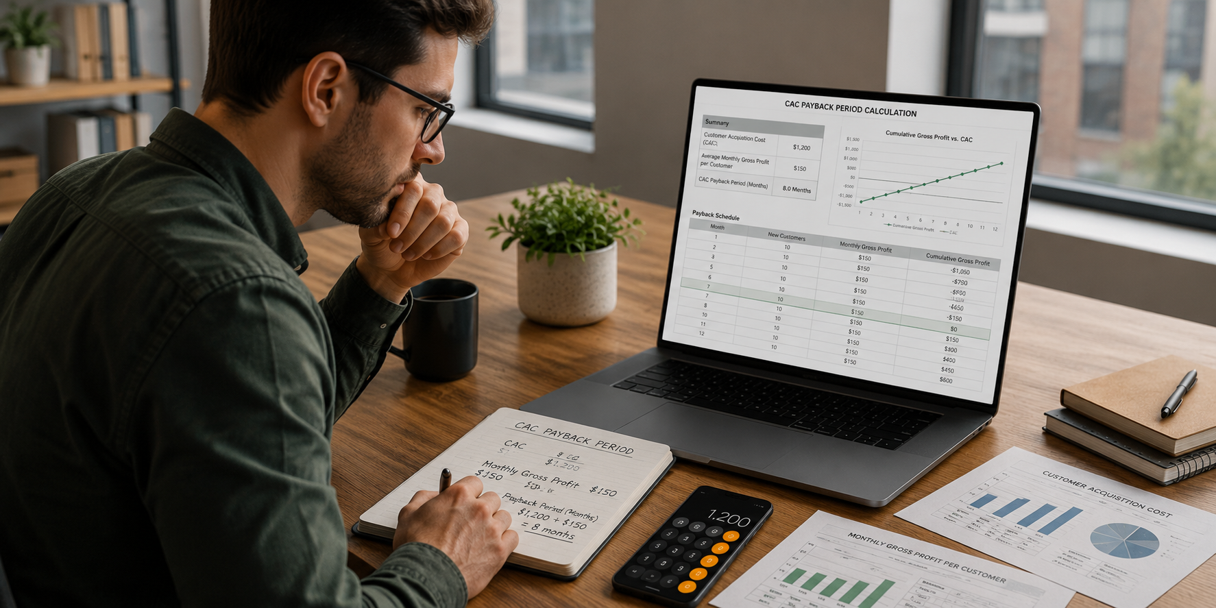 Conceptual image representing the topic: How to Calculate CAC Payback Period for B2B Companies.