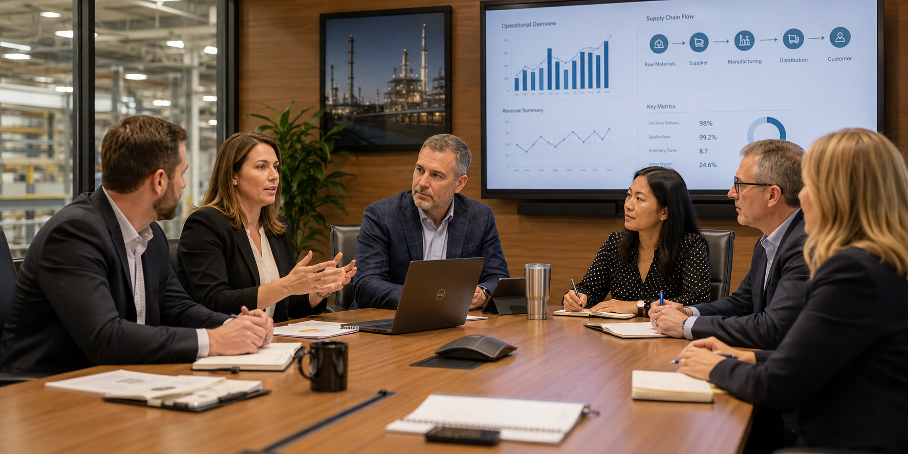 Revenue operations system connecting marketing, sales, and customer success data for a Columbus B2B company
